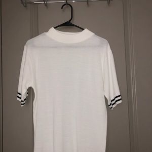 White Highneck Sweater Shirt